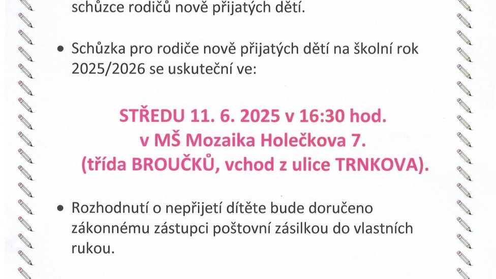 Zápis do MŠ